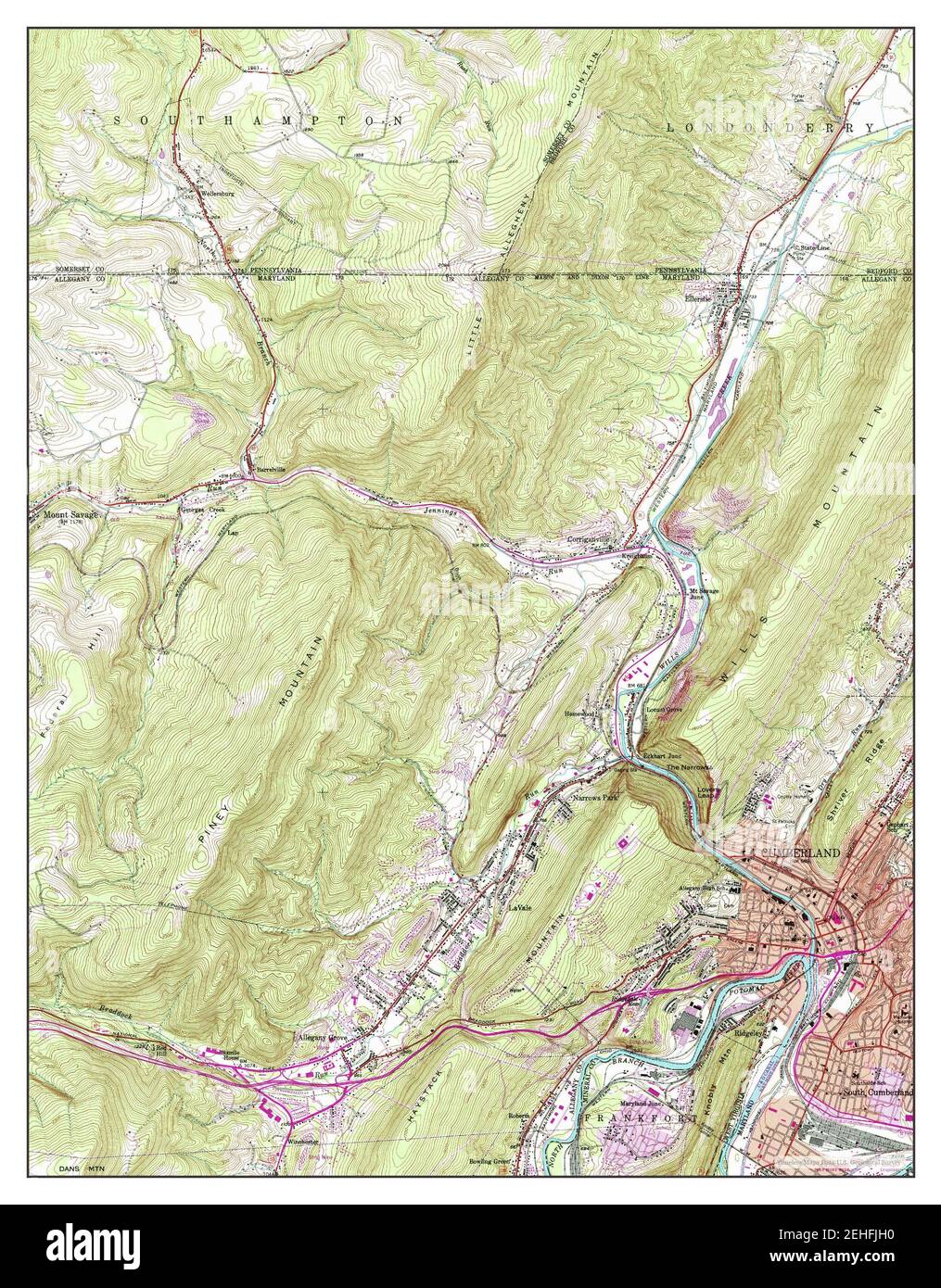 Cumberland Maryland map 1949 - Cumberland Maryland Map 1949 124000 United States Of America By Timeless Maps Data Us Geological Survey 2EHFJH0