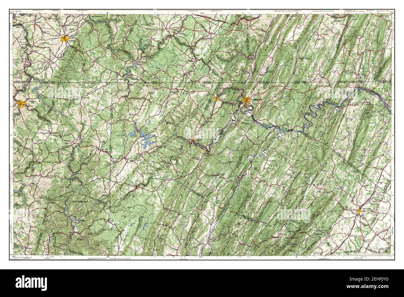 Cumberland Maryland map 1957 - Cumberland Maryland Map 1957 1250000 United States Of America By Timeless Maps Data Us Geological Survey 2EHFJYG