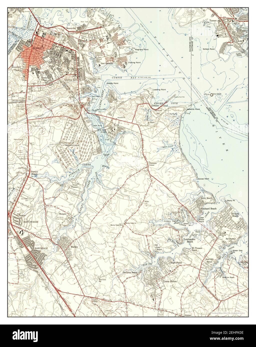 Curtis Bay Maryland Map Curtis Bay, Maryland, Map 1949, 1:24000, United States Of America By  Timeless Maps, Data U.s. Geological Survey Stock Photo - Alamy