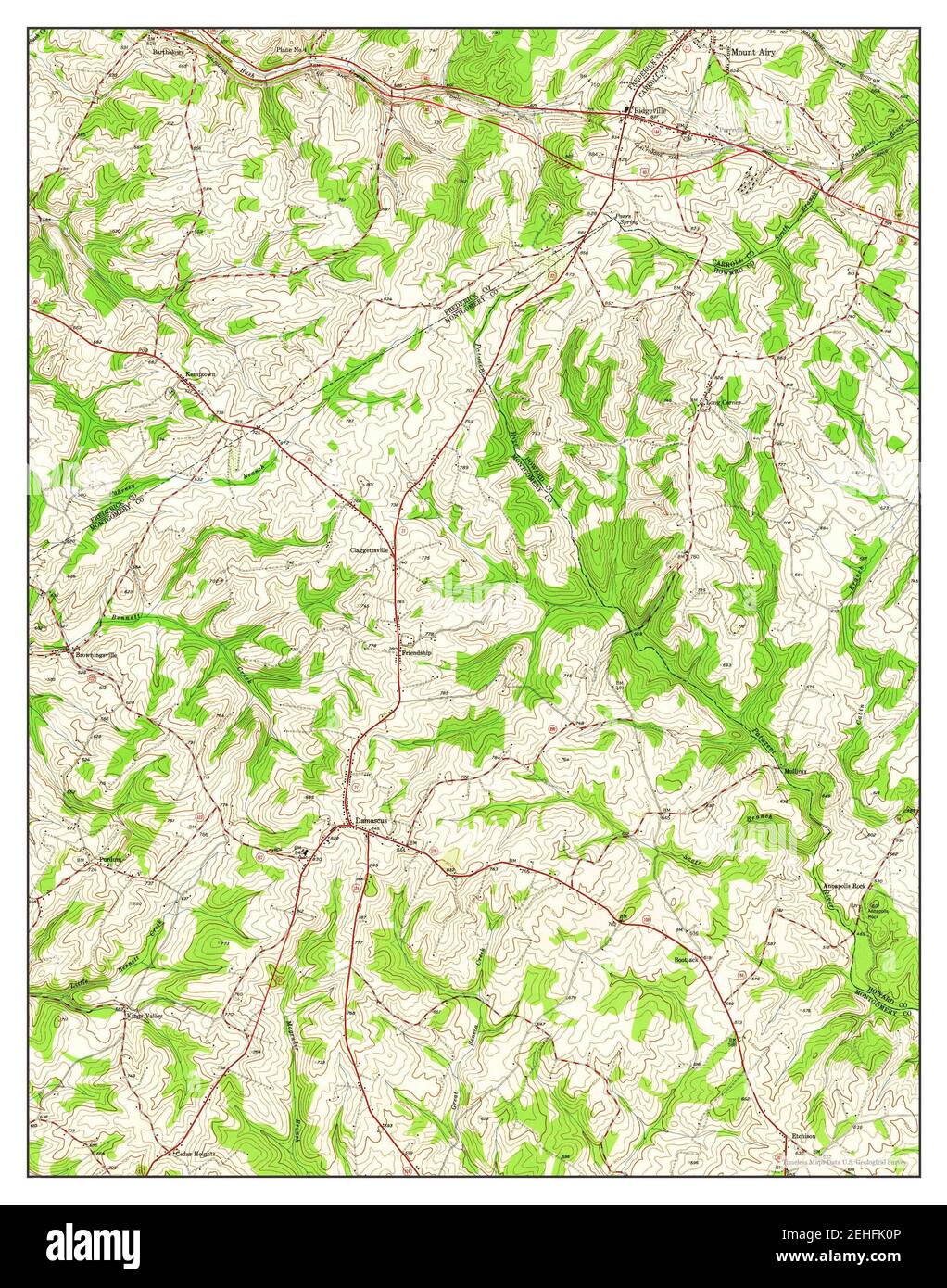 Damascus, Maryland, map 1944, 124000, United States of America by