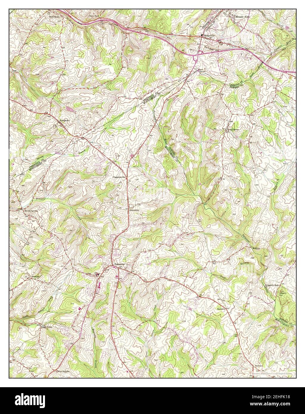 Damascus, Maryland, map 1944, 124000, United States of America by