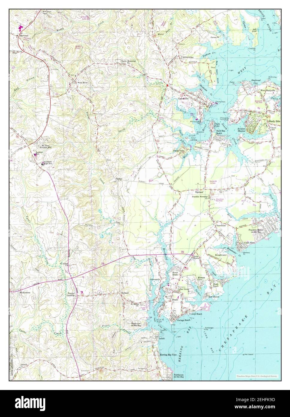 Deale, Maryland, map 1997, 124000, United States of America by