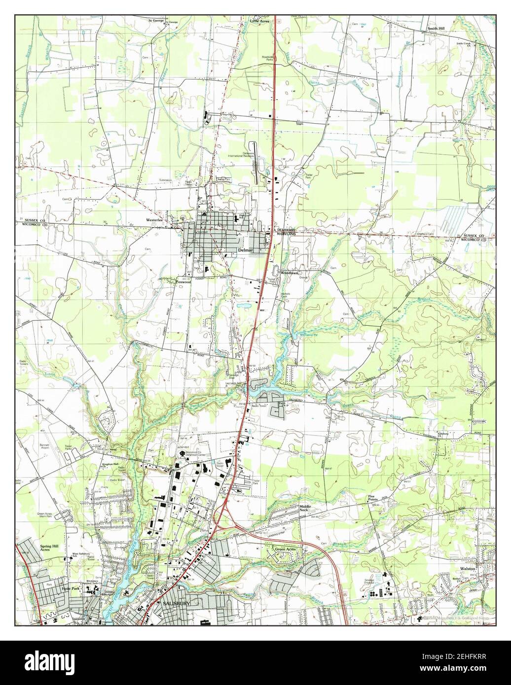Delmar, Maryland, map 1992, 124000, United States of America by