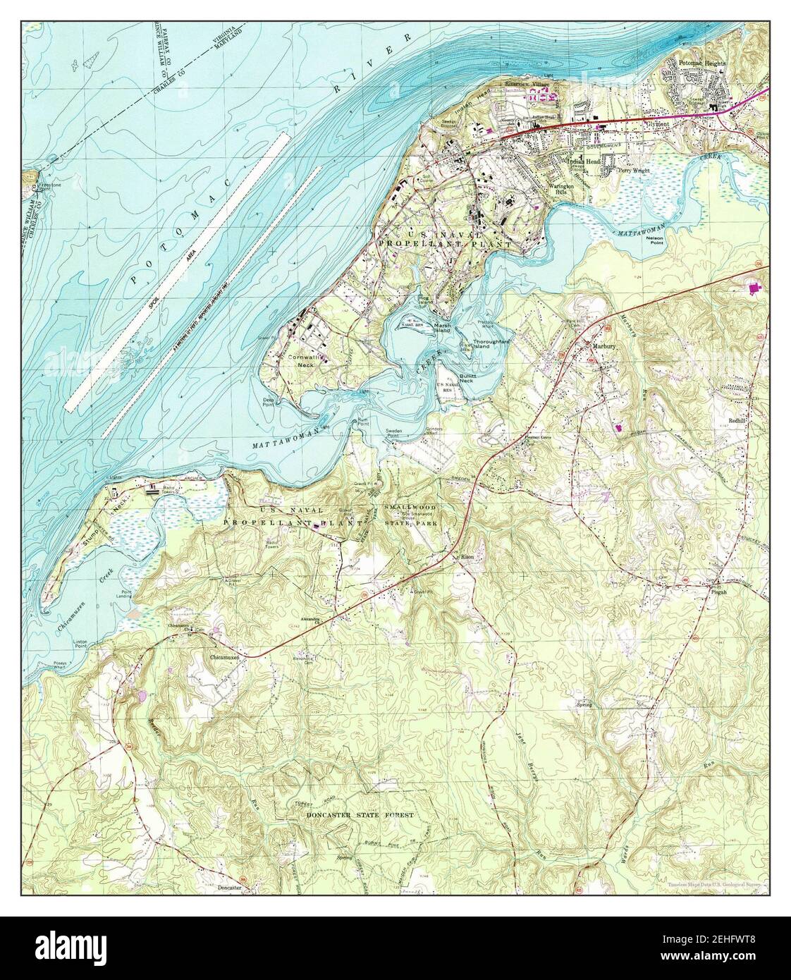 Indian Head, Maryland, map 1966, 124000, United States of America by