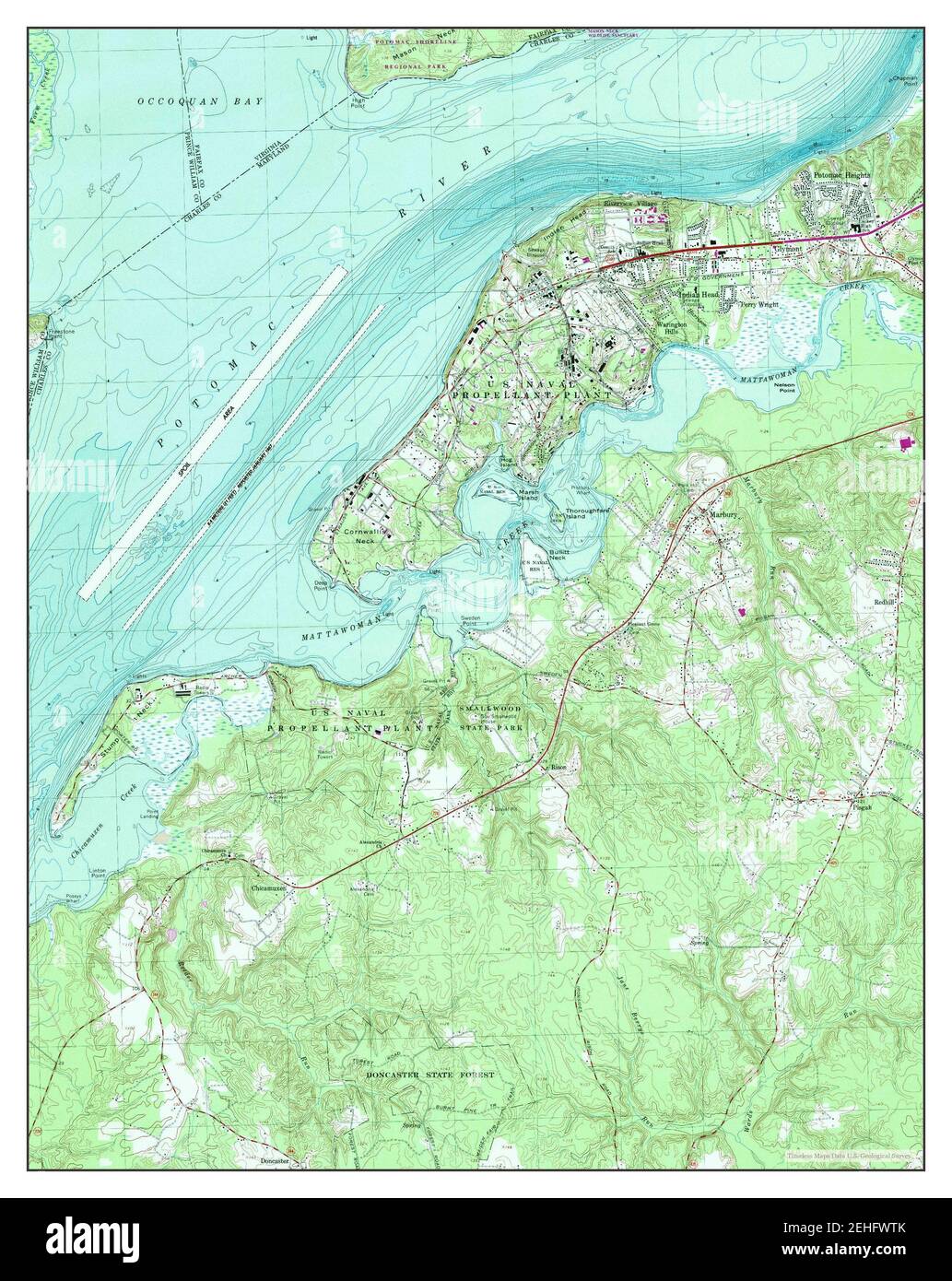 Indian Head, Maryland, map 1966, 124000, United States of America by