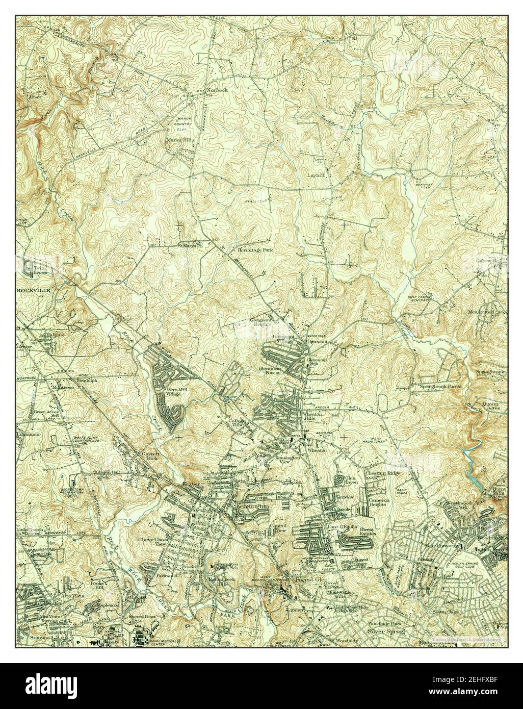 Kensington, Maryland, map 1951, 124000, United States of America by