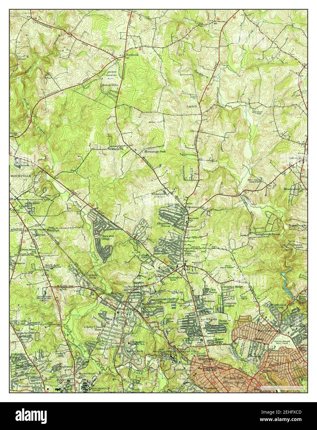 Kensington, Maryland, map 1951, 124000, United States of America by