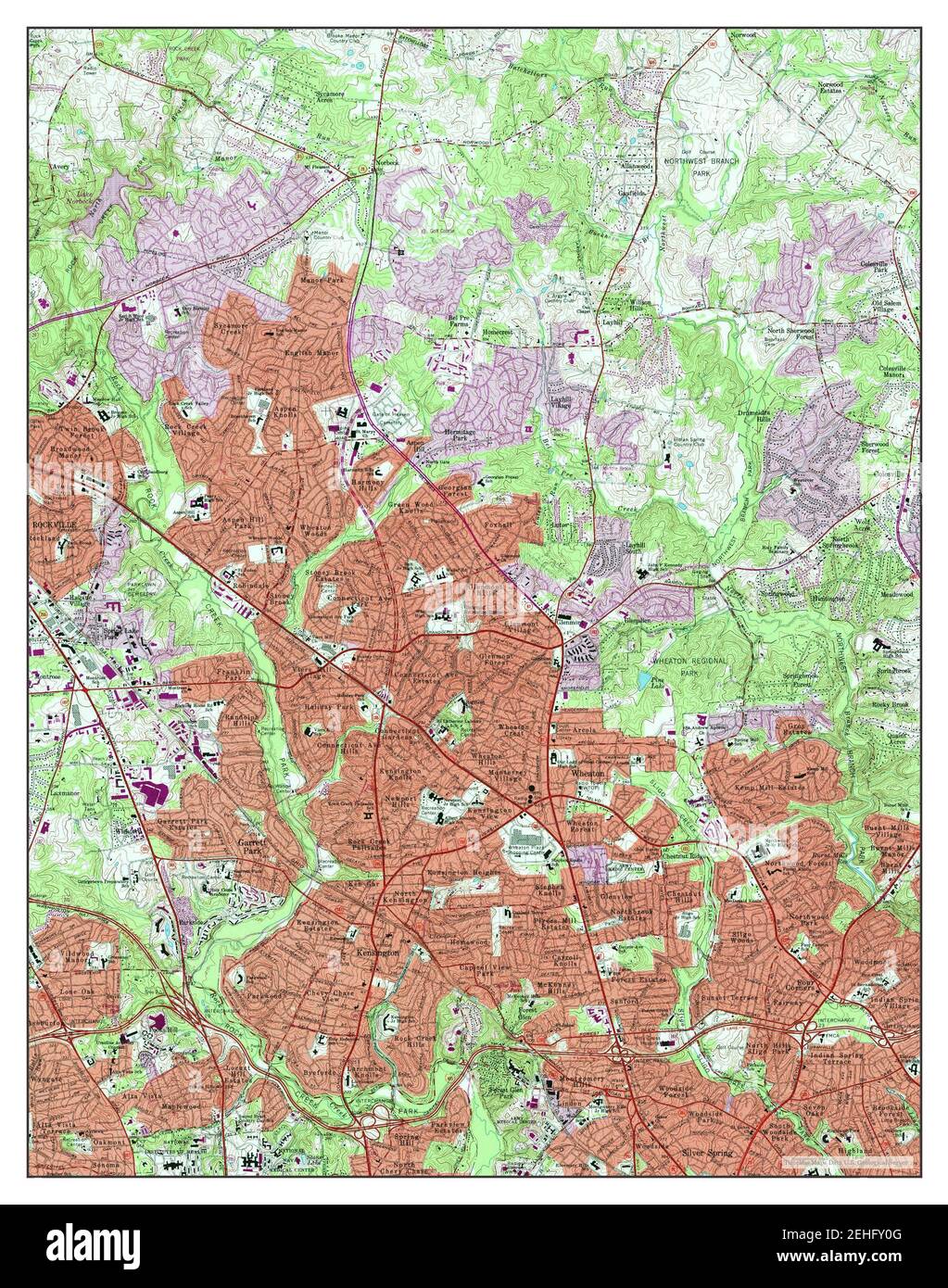 Kensington, Maryland, map 1965, 124000, United States of America by