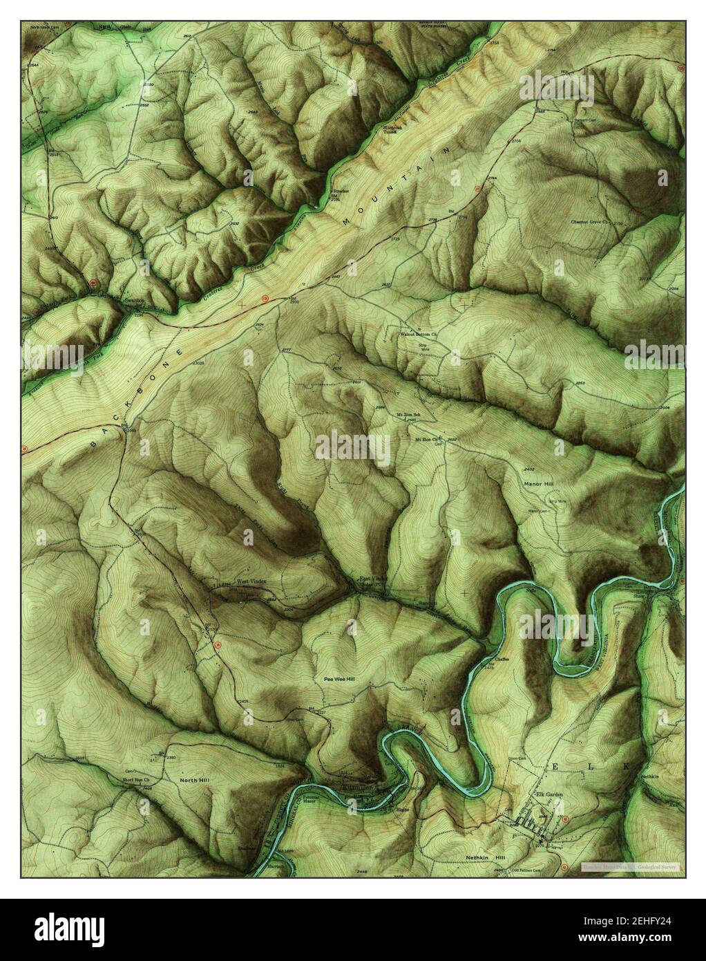Kitzmiller, Maryland, map 1950, 124000, United States of America by
