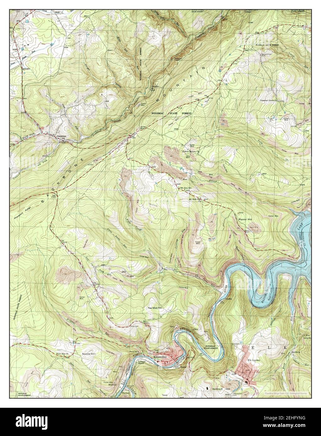 Kitzmiller, Maryland, map 1997, 124000, United States of America by