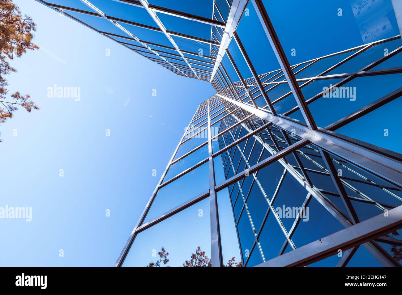 Abstract glass architecture with blue sky Stock Photo - Alamy