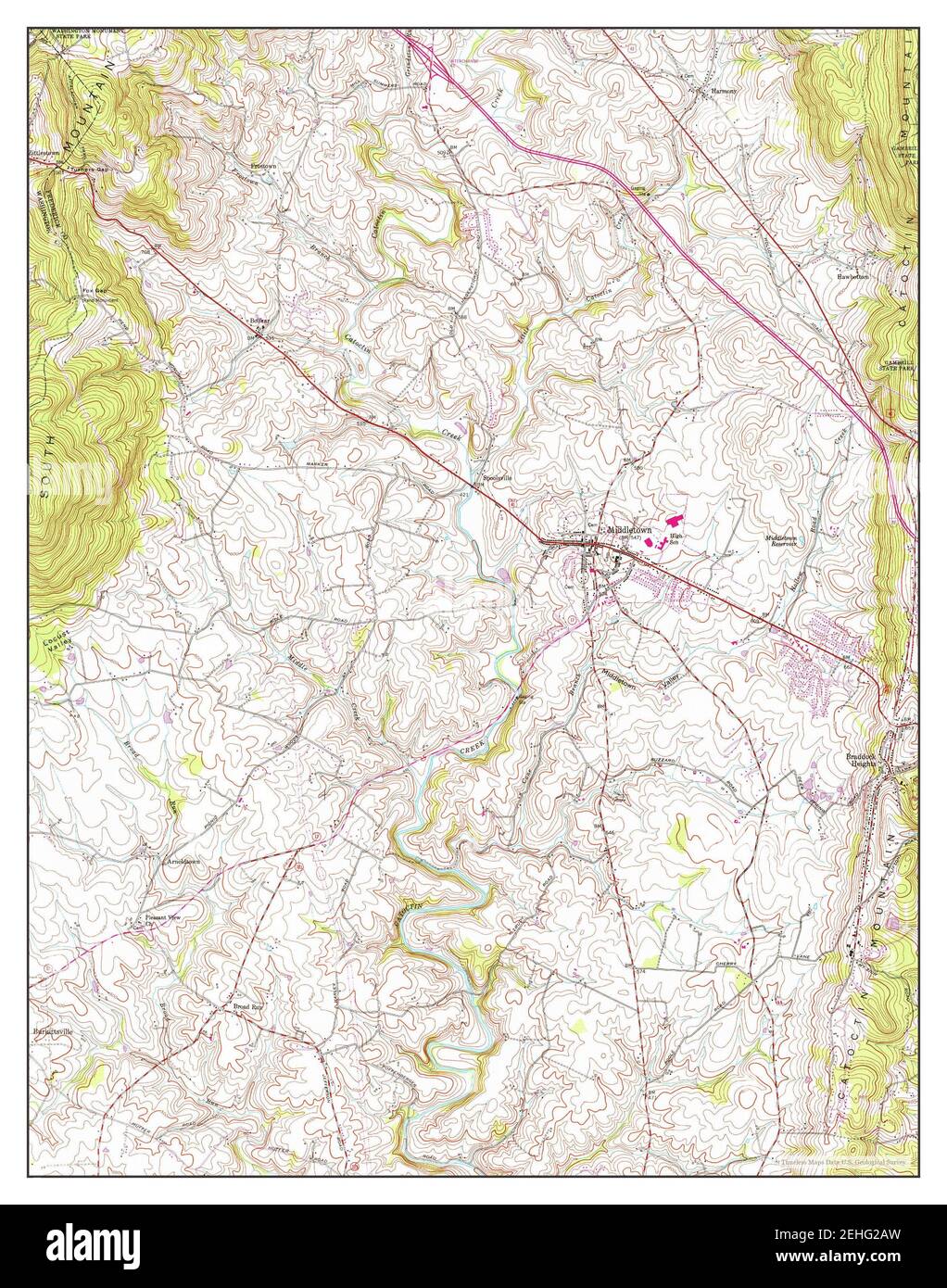 Middletown, Maryland, map 1953, 124000, United States of America by