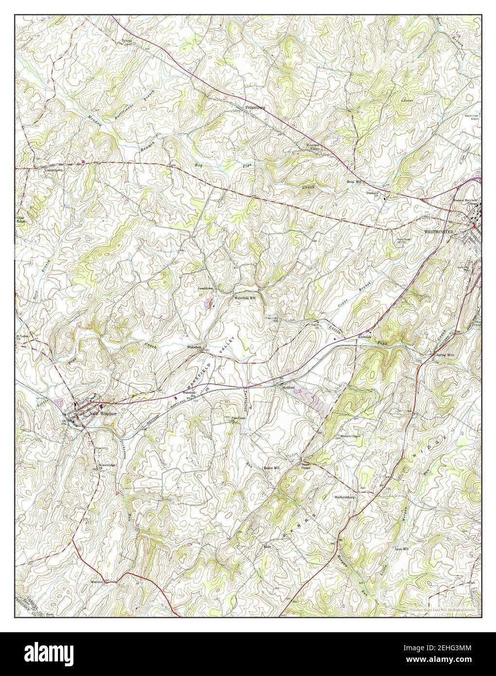 New Windsor, Maryland, map 1953, 124000, United States of America by