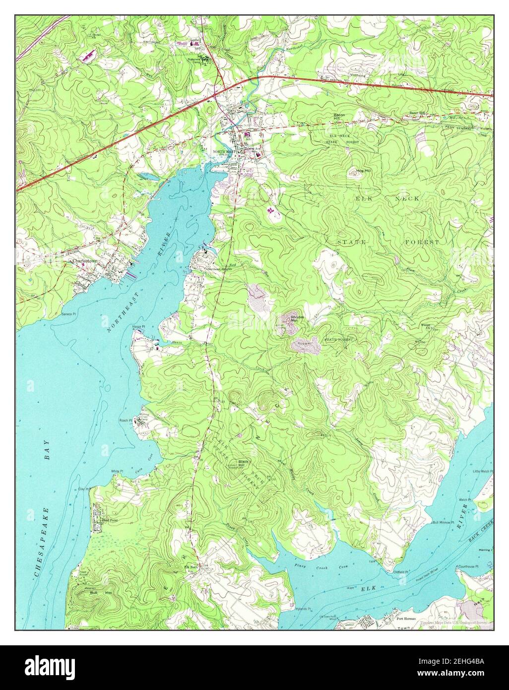 Map Of North East Maryland North East, Maryland, Map 1953, 1:24000, United States Of America By  Timeless Maps, Data U.s. Geological Survey Stock Photo - Alamy