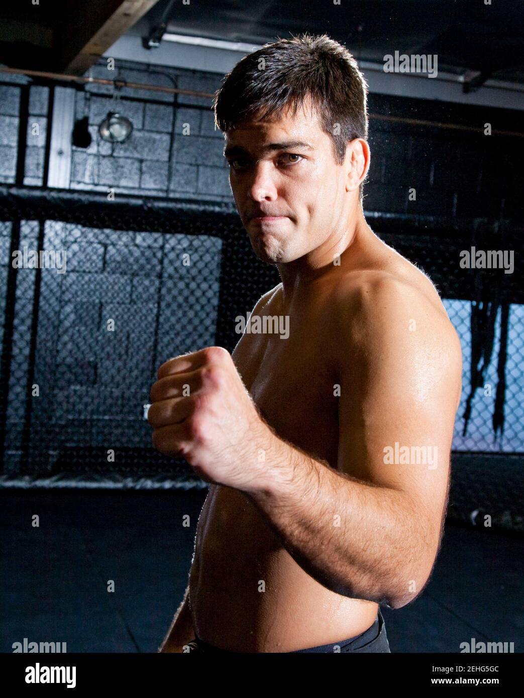 UFC fighter Lyoto Machida at the Black House gym in Gardena, California on October 20, 2009. Francis Specker Stock Photo