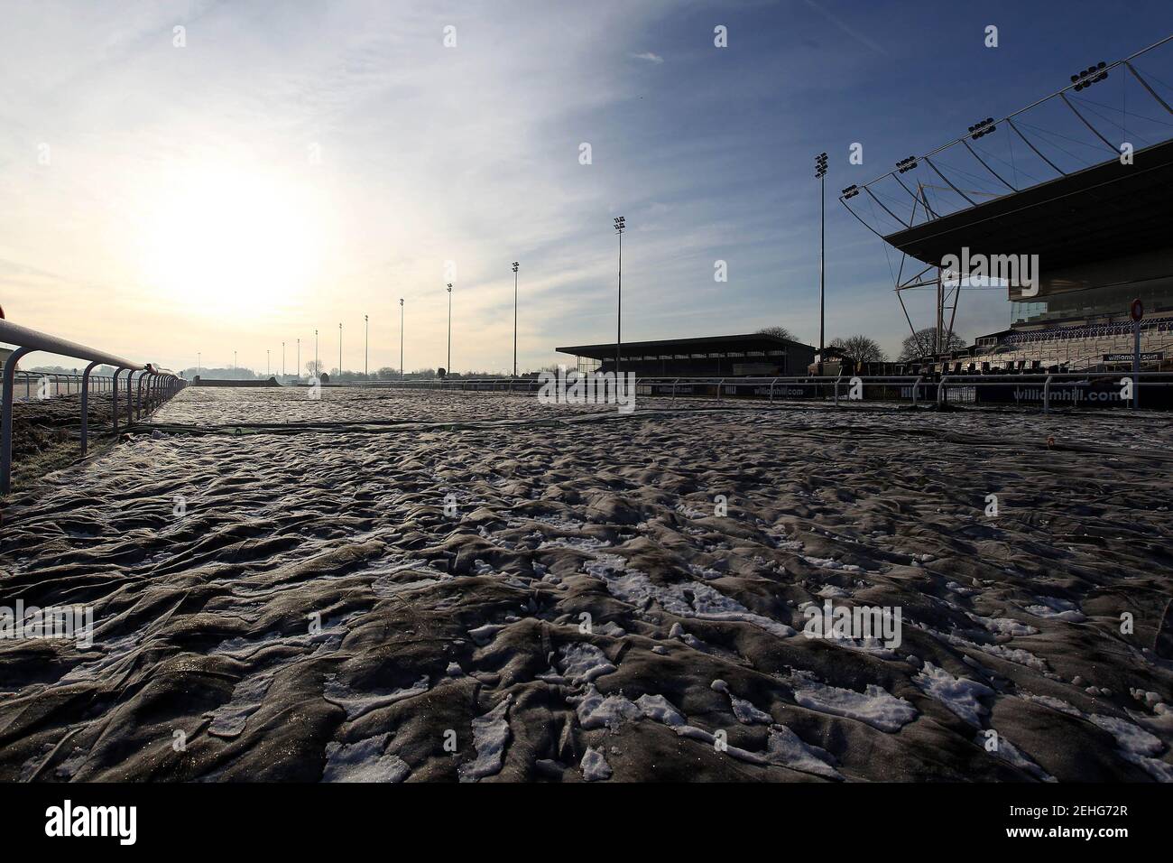 Horse Racing - William Hill Winter Festival at Kempton Park - Kempton Park - 26/12/10  General view of Kempton park after the first day of the festival was postponed due to the weather  Mandatory Credit: Action Images / Julian Herbert  Livepic Stock Photo