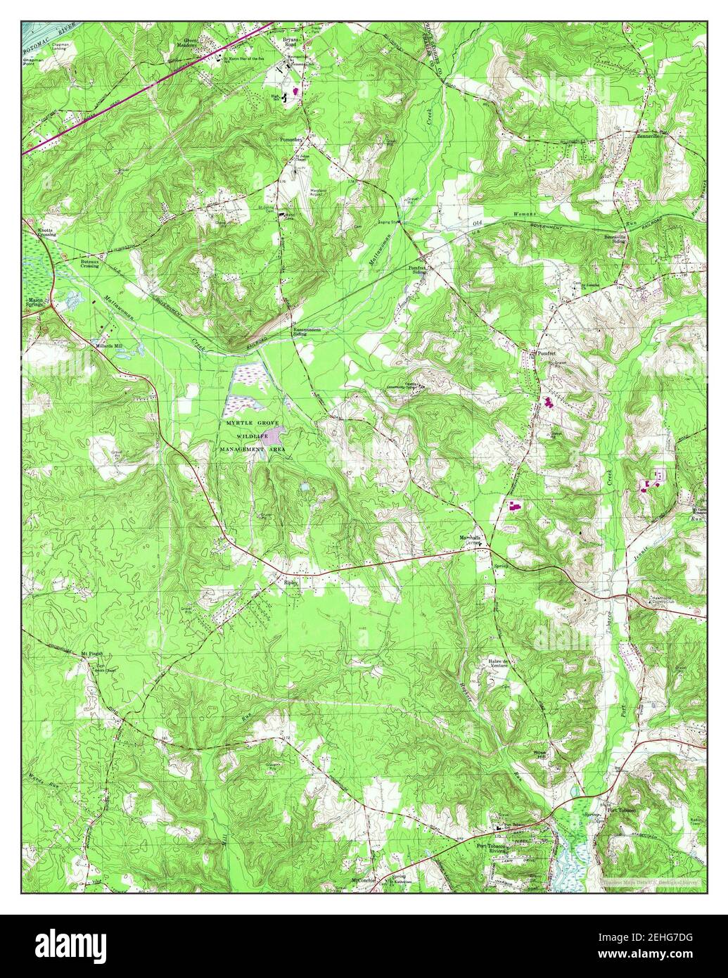 Port Tobacco, Maryland, map 1966, 124000, United States of America by