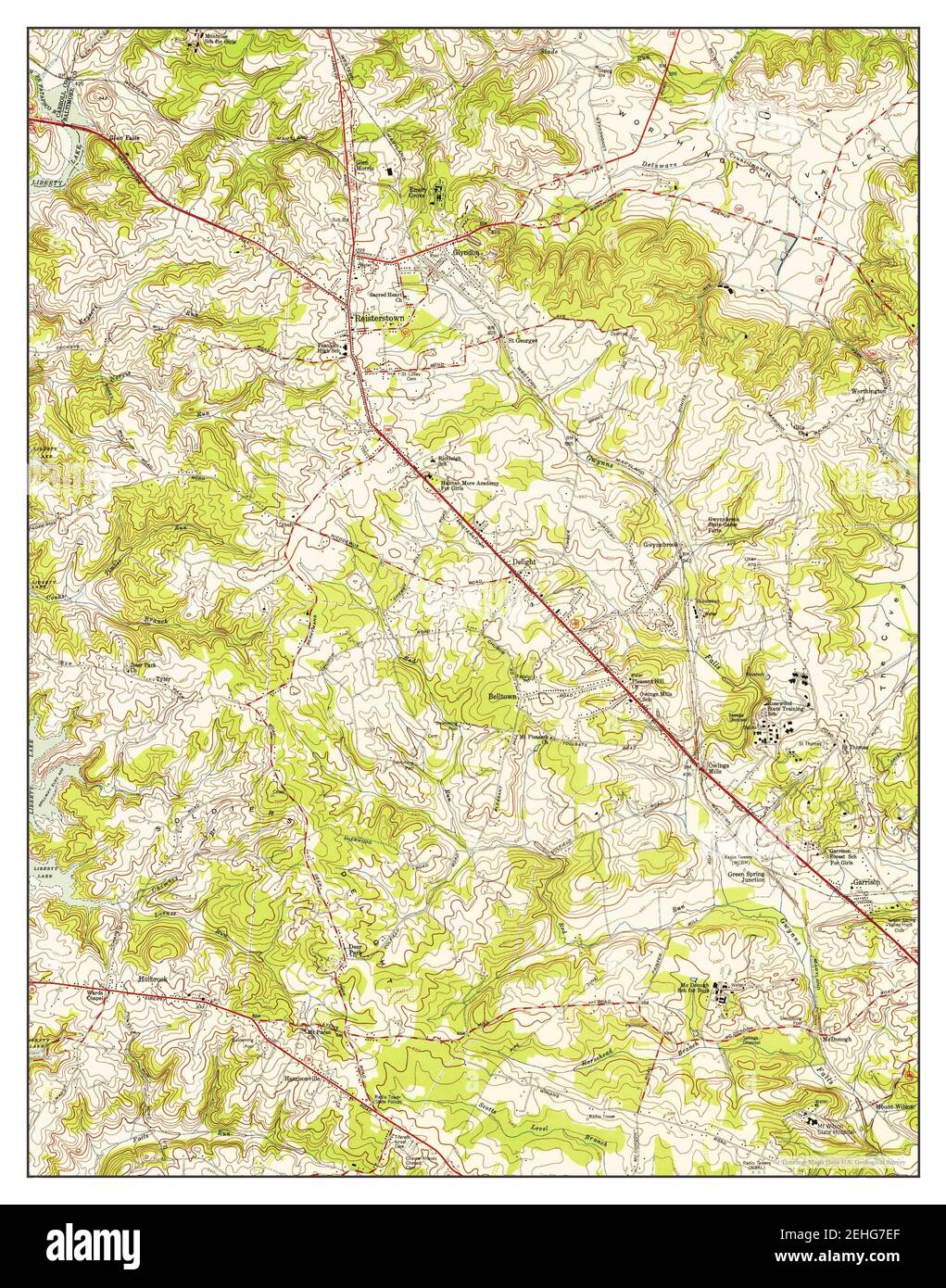 Vintage maryland map Cut Out Stock Images & Pictures Alamy