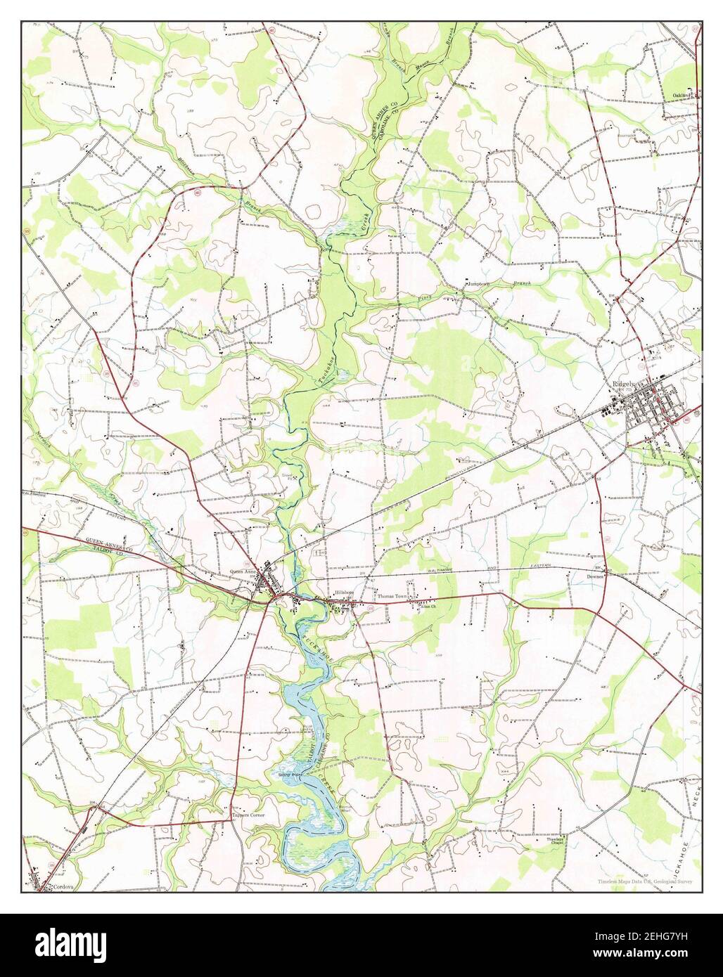 Ridgely, Maryland, map 1944, 124000, United States of America by