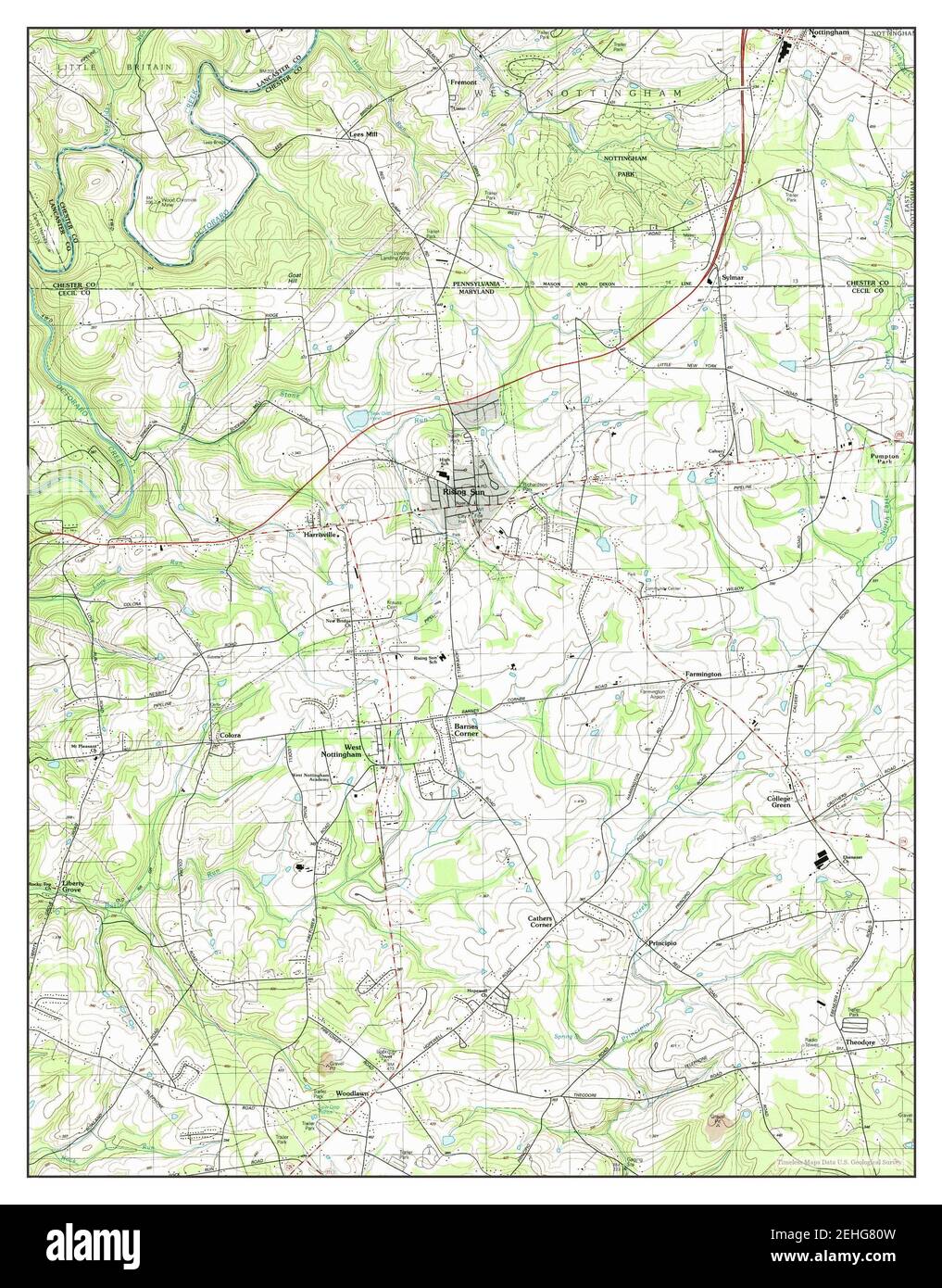 Rising Sun Maryland Map Rising Sun, Maryland, Map 1992, 1:24000, United States Of America By  Timeless Maps, Data U.s. Geological Survey Stock Photo - Alamy