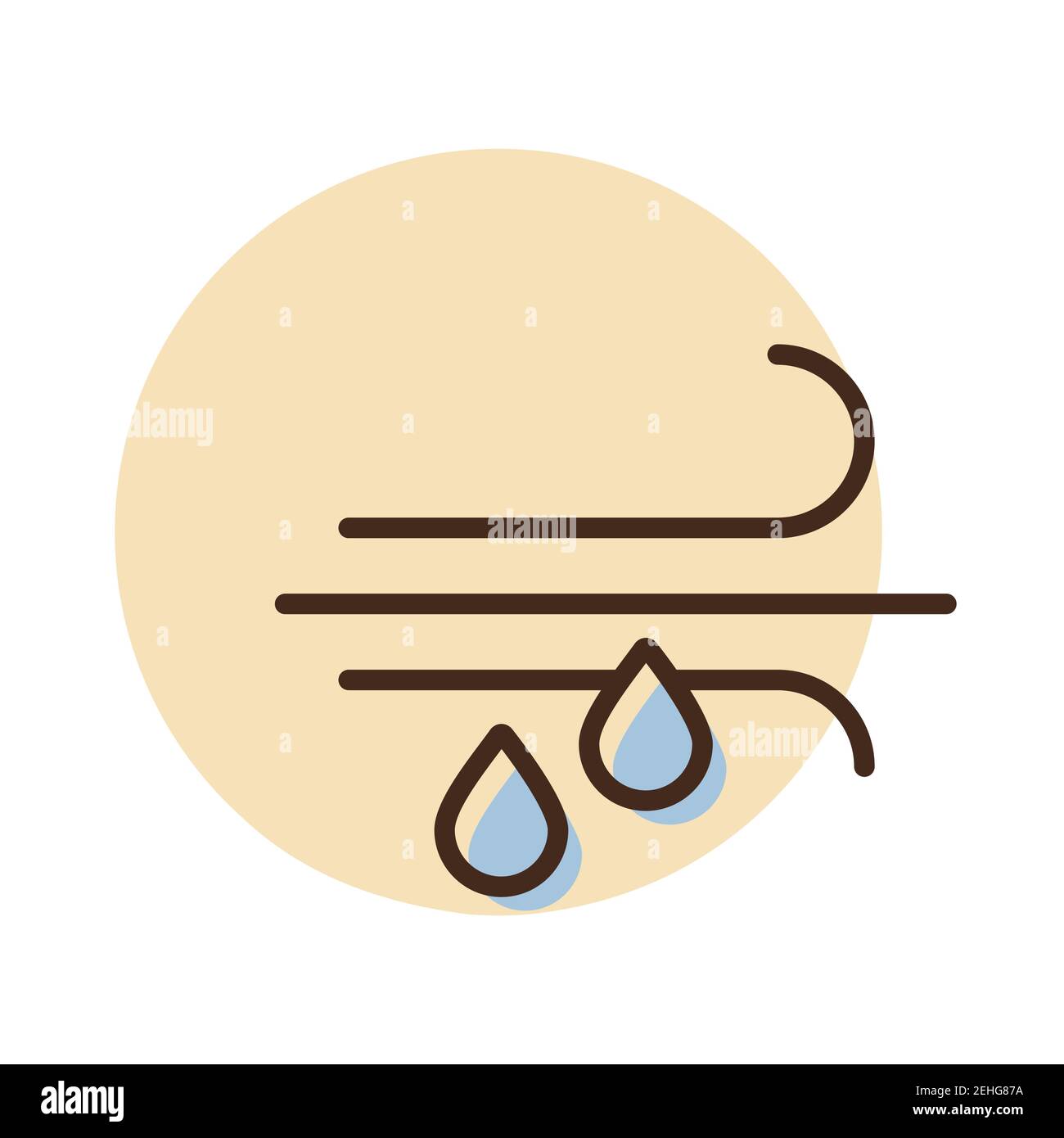 Wind rain vector icon. Meteorology sign. Graph symbol for travel ...