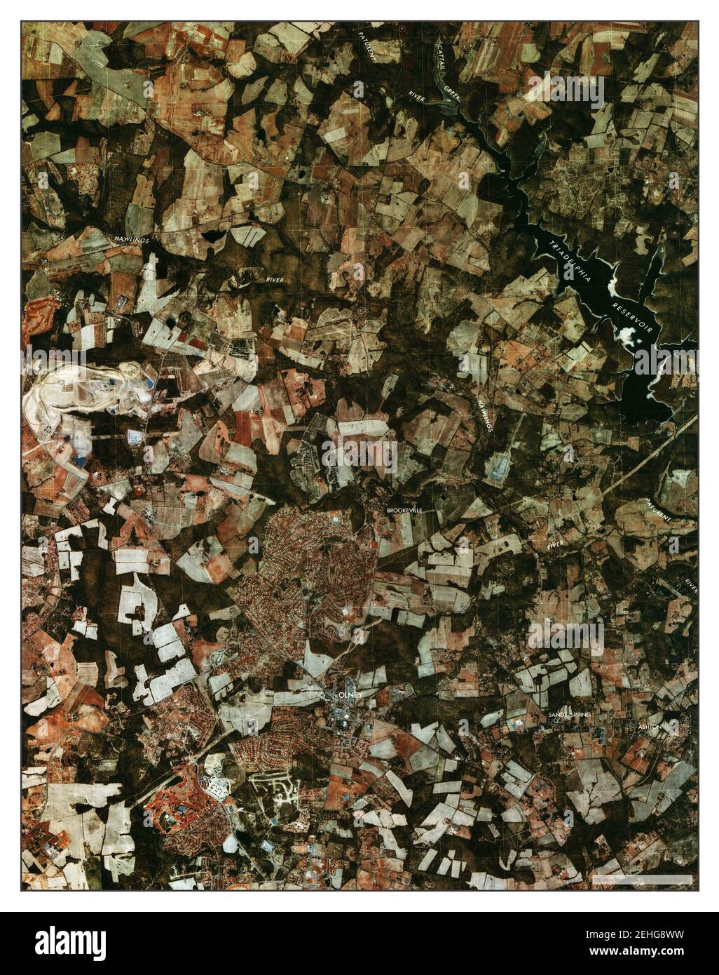 Sandy Spring, Maryland, map 1981, 1:24000, United States of America by Timeless Maps, data U.S. Geological Survey Stock Photo