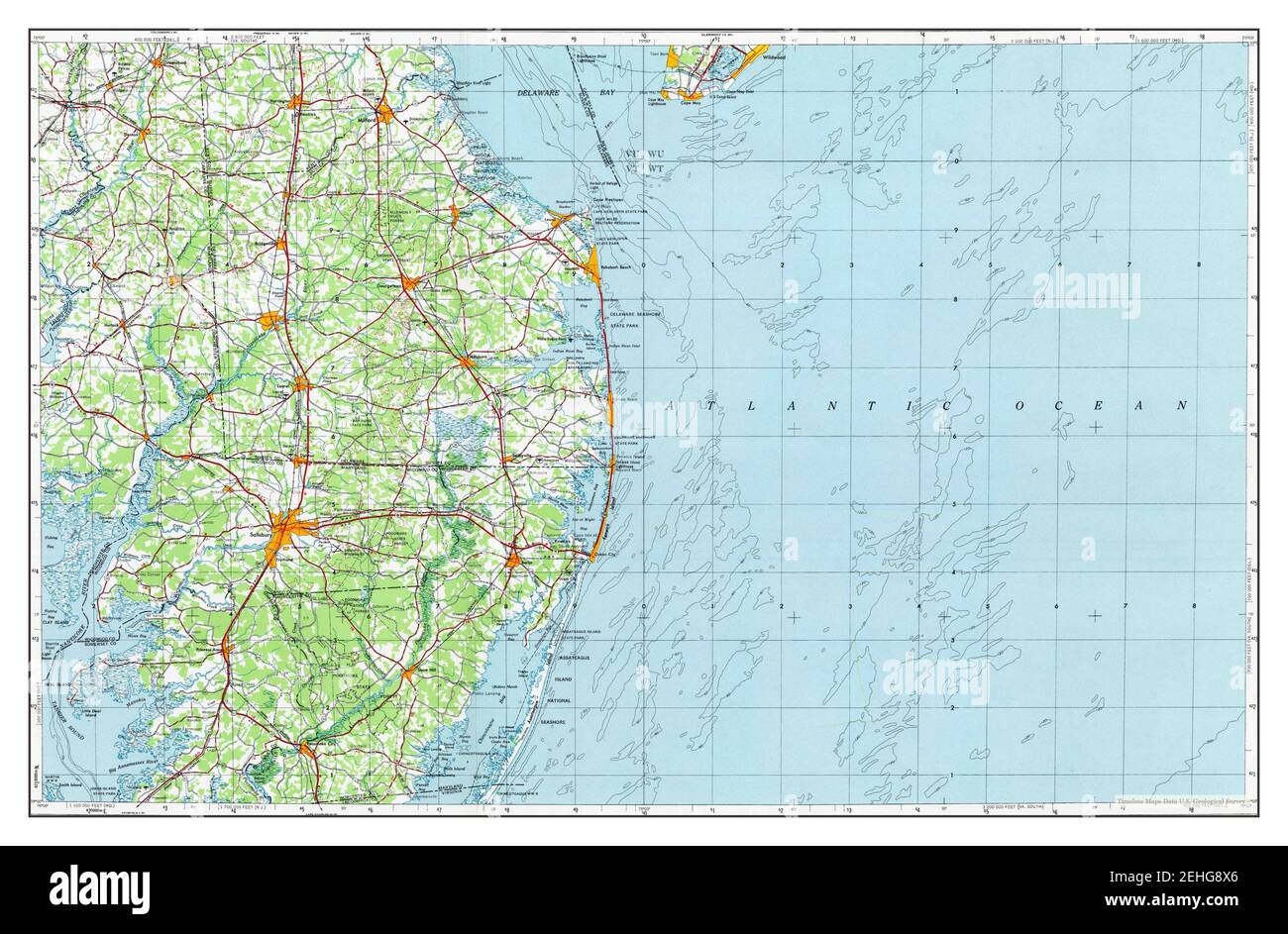 Salisbury, Maryland, map 1946, 1250000, United States of America by Timeless Maps, data U.S