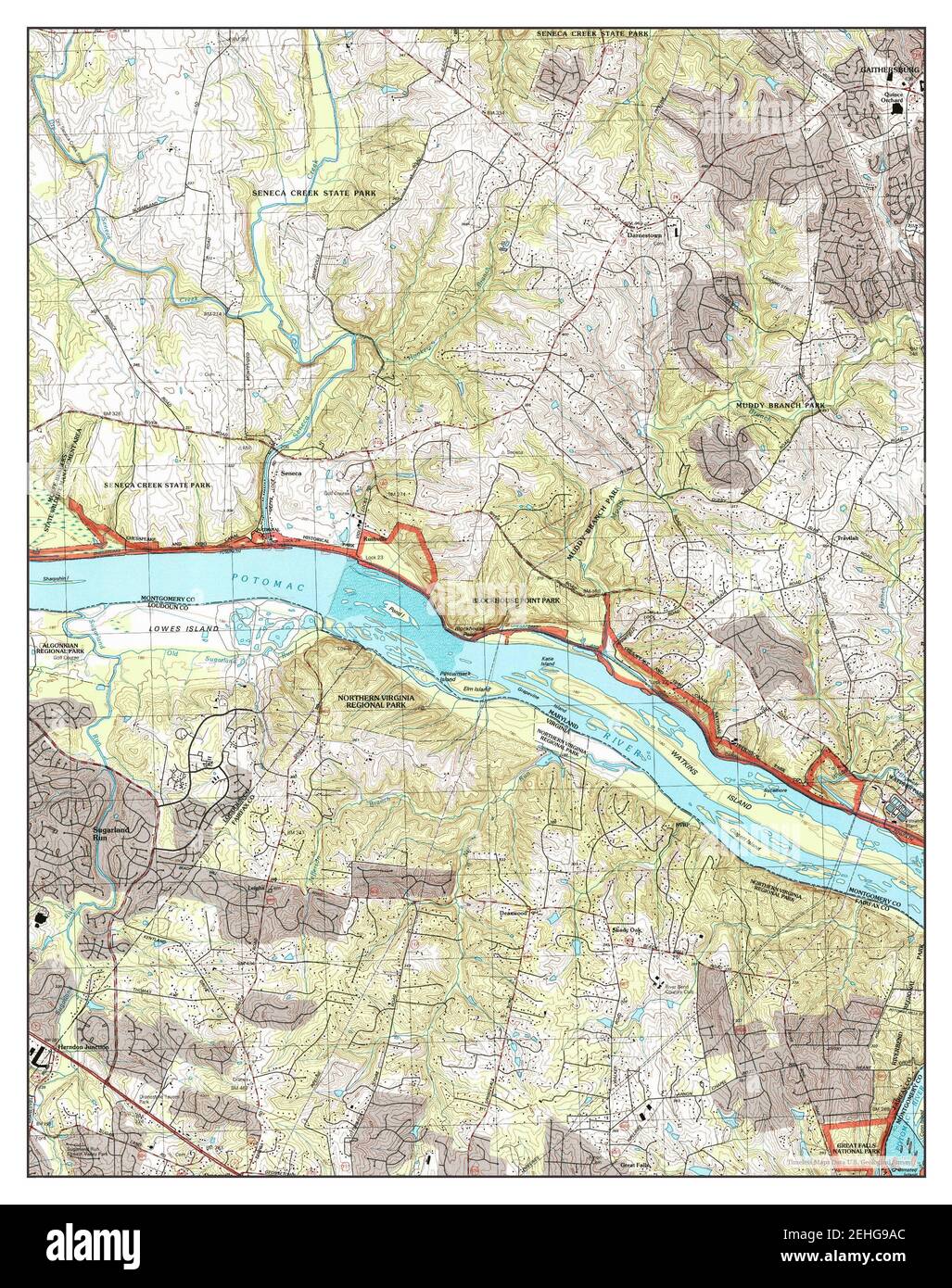 Seneca, Maryland, map 1994, 124000, United States of America by