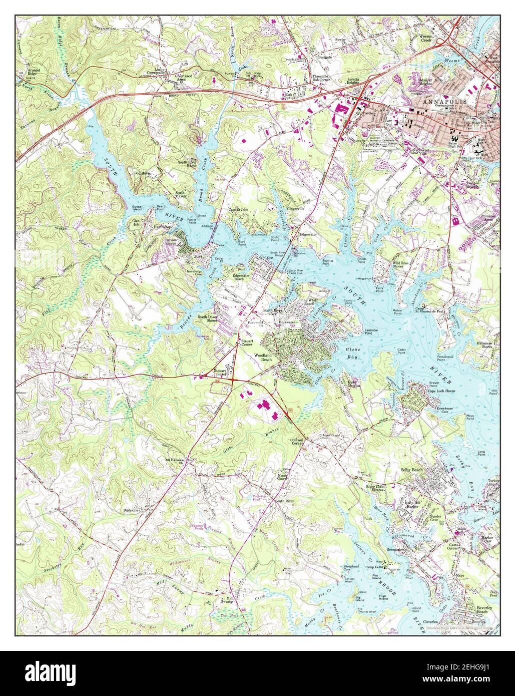 South River Maryland Map South River, Maryland, Map 1957, 1:24000, United States Of America By  Timeless Maps, Data U.s. Geological Survey Stock Photo - Alamy