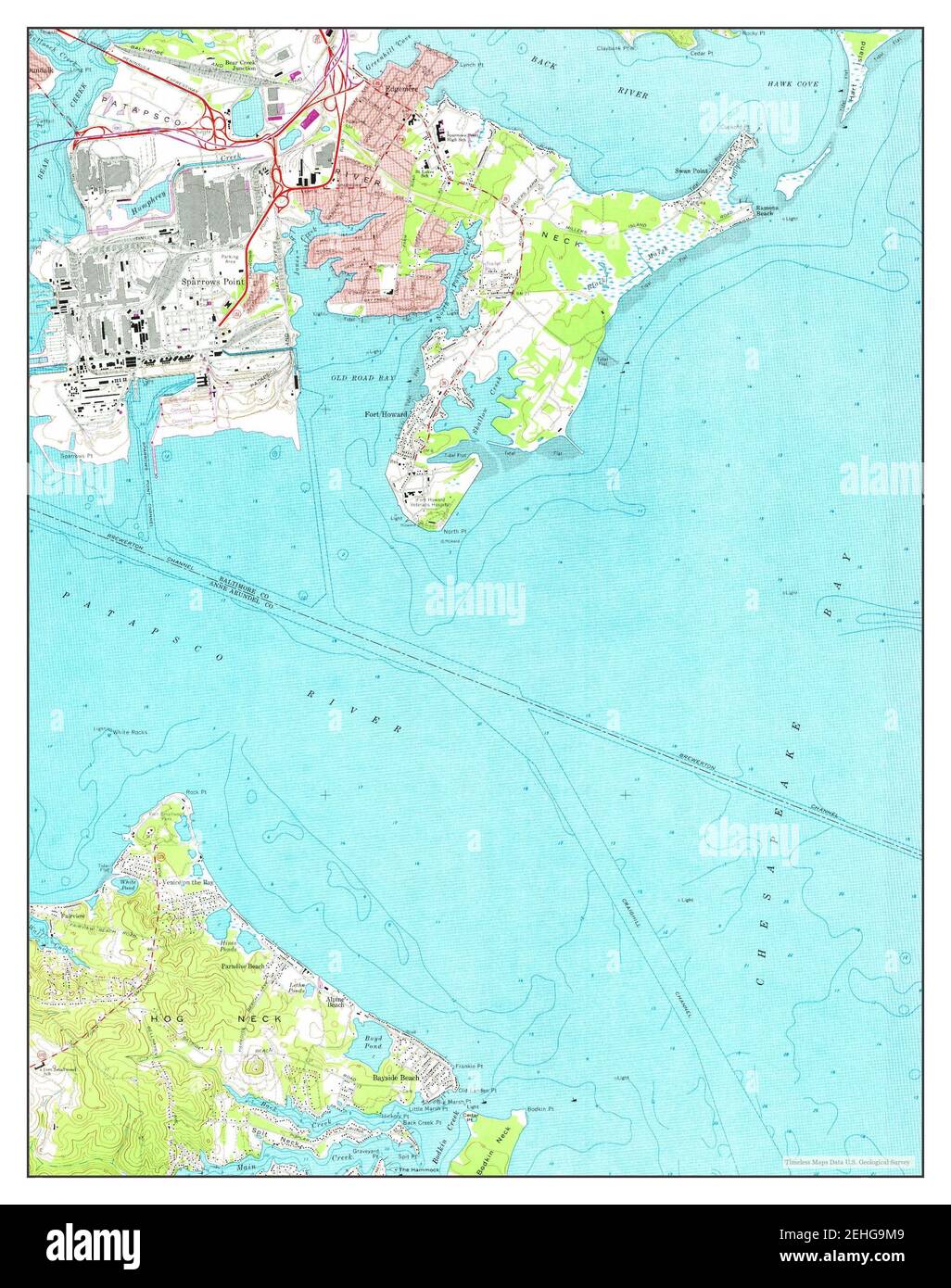 Sparrows Point Md Map Sparrows Point, Maryland, Map 1969, 1:24000, United States Of America By  Timeless Maps, Data U.s. Geological Survey Stock Photo - Alamy