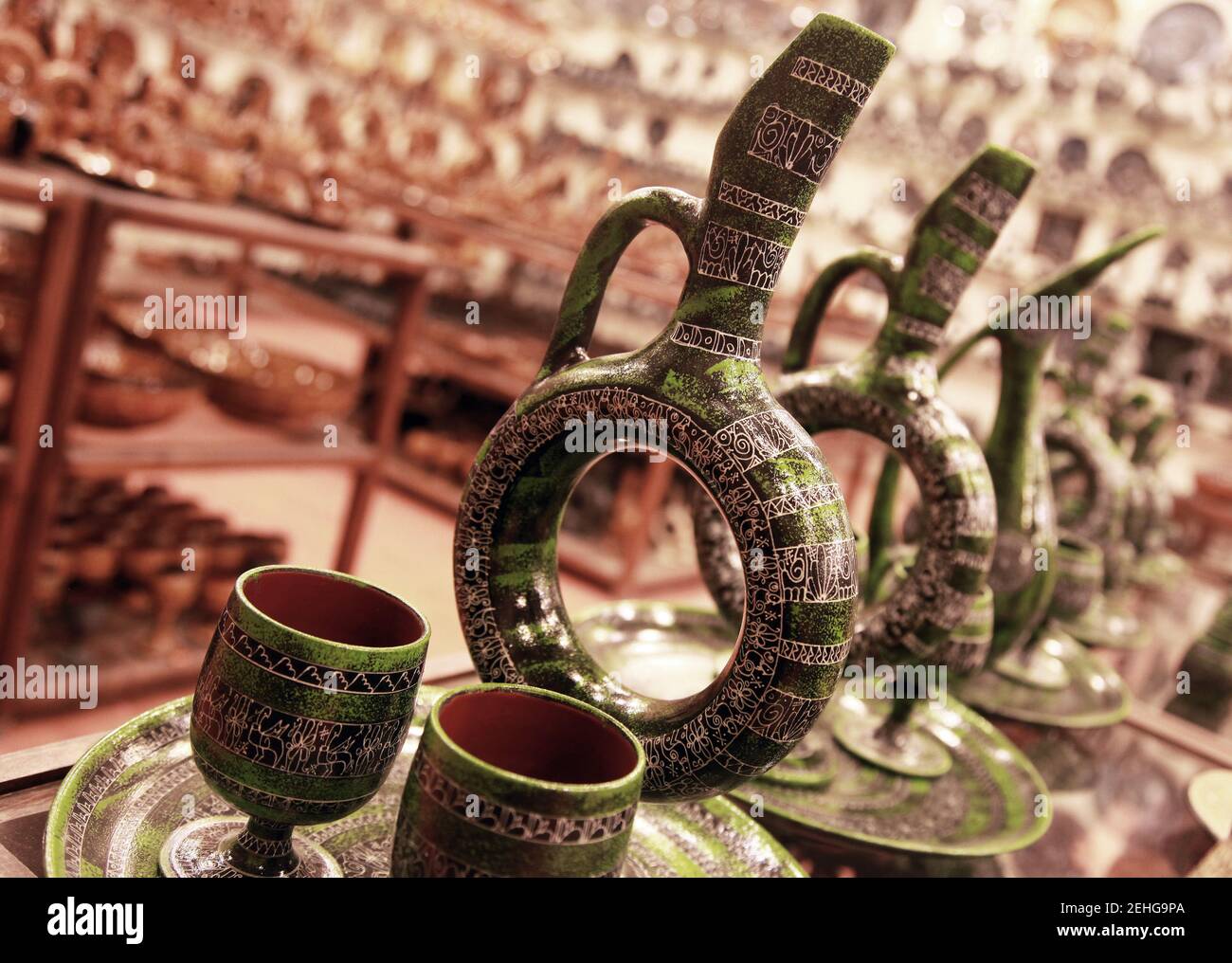 Traditional Turkish Ceramic Works in Cappadocia in Nevsehir, Turkey