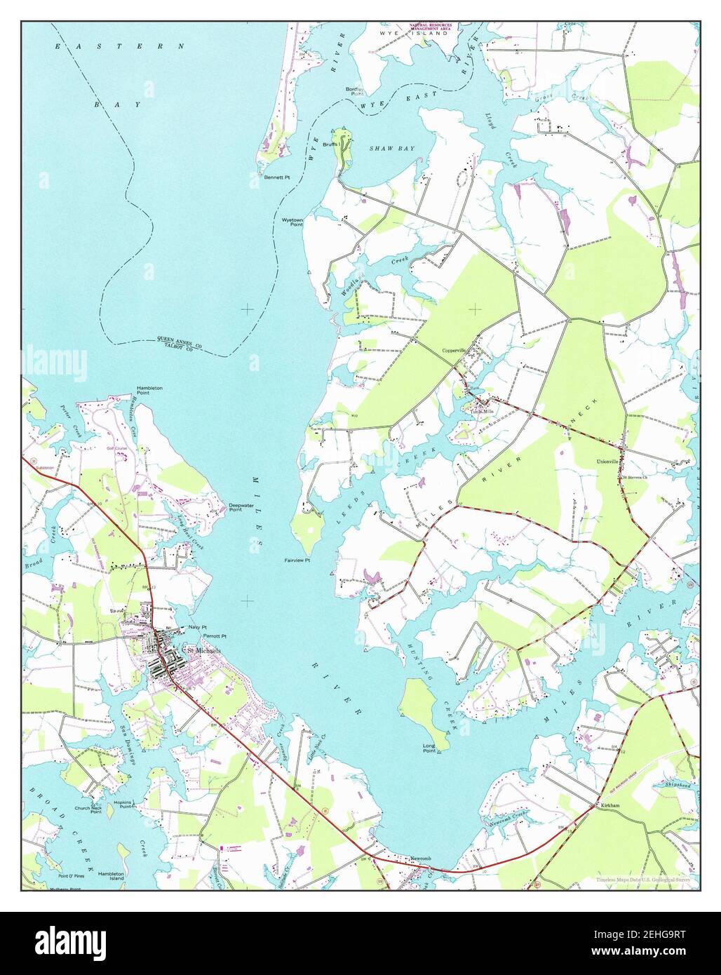 St Michaels, Maryland, map 1942, 124000, United States of America by