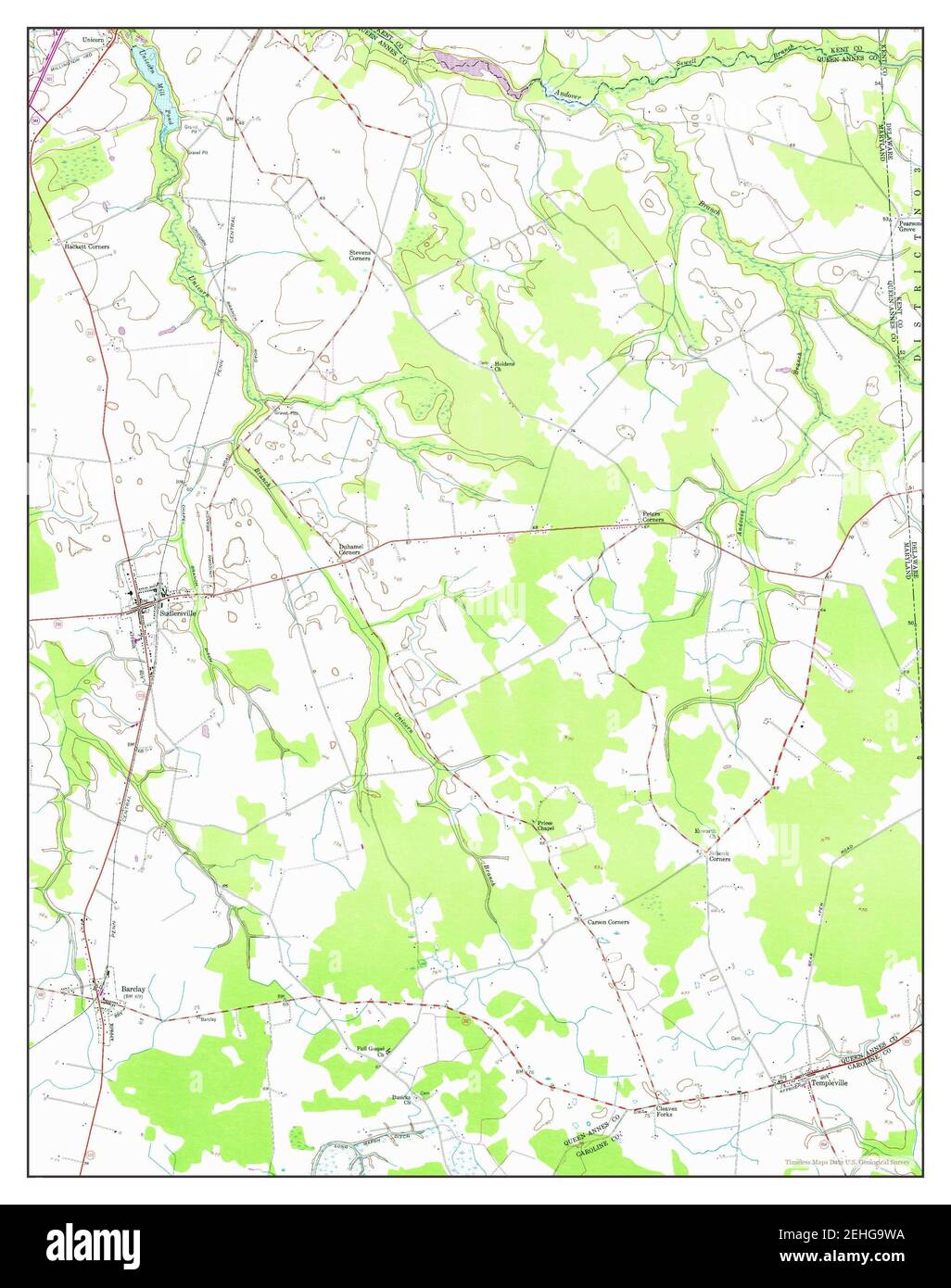 Sudlersville, Maryland, map 1953, 124000, United States of America by