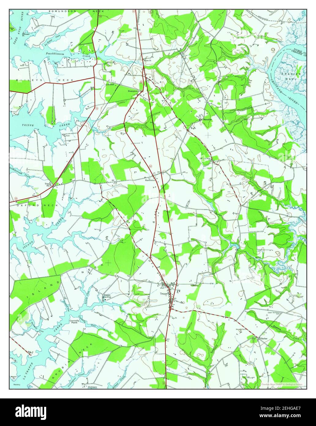 Trappe, Maryland, map 1942, 124000, United States of America by