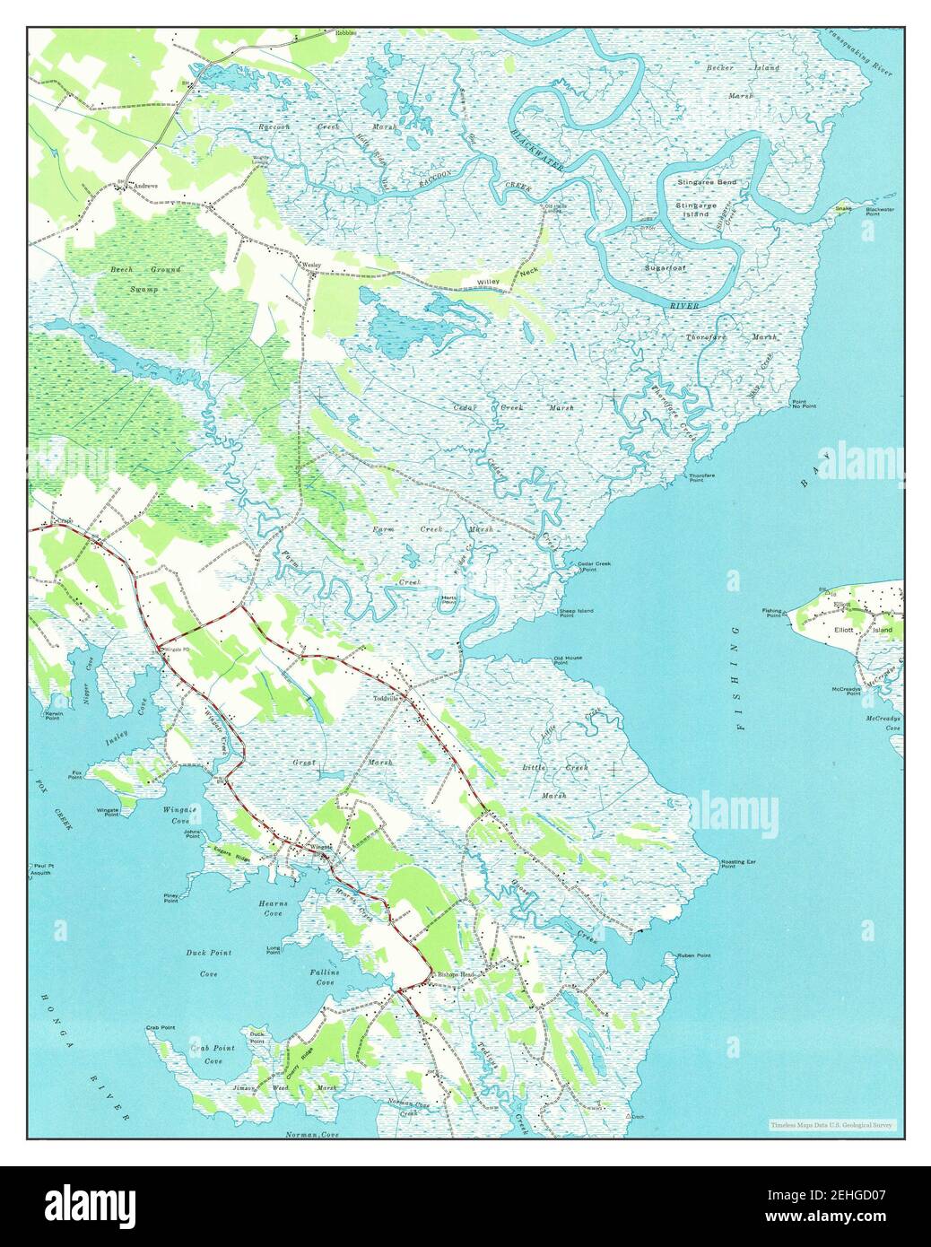 Wingate, Maryland, map 1942, 124000, United States of America by
