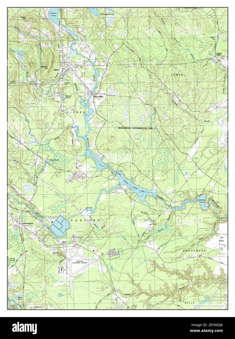 Alfred, Maine, map 1983, 1:24000, United States of America by Timeless ...