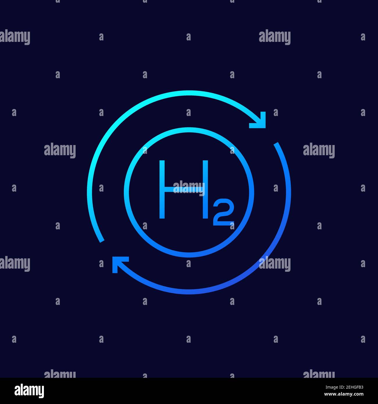 hydrogen icon with arrows, linear Stock Vector Image & Art - Alamy
