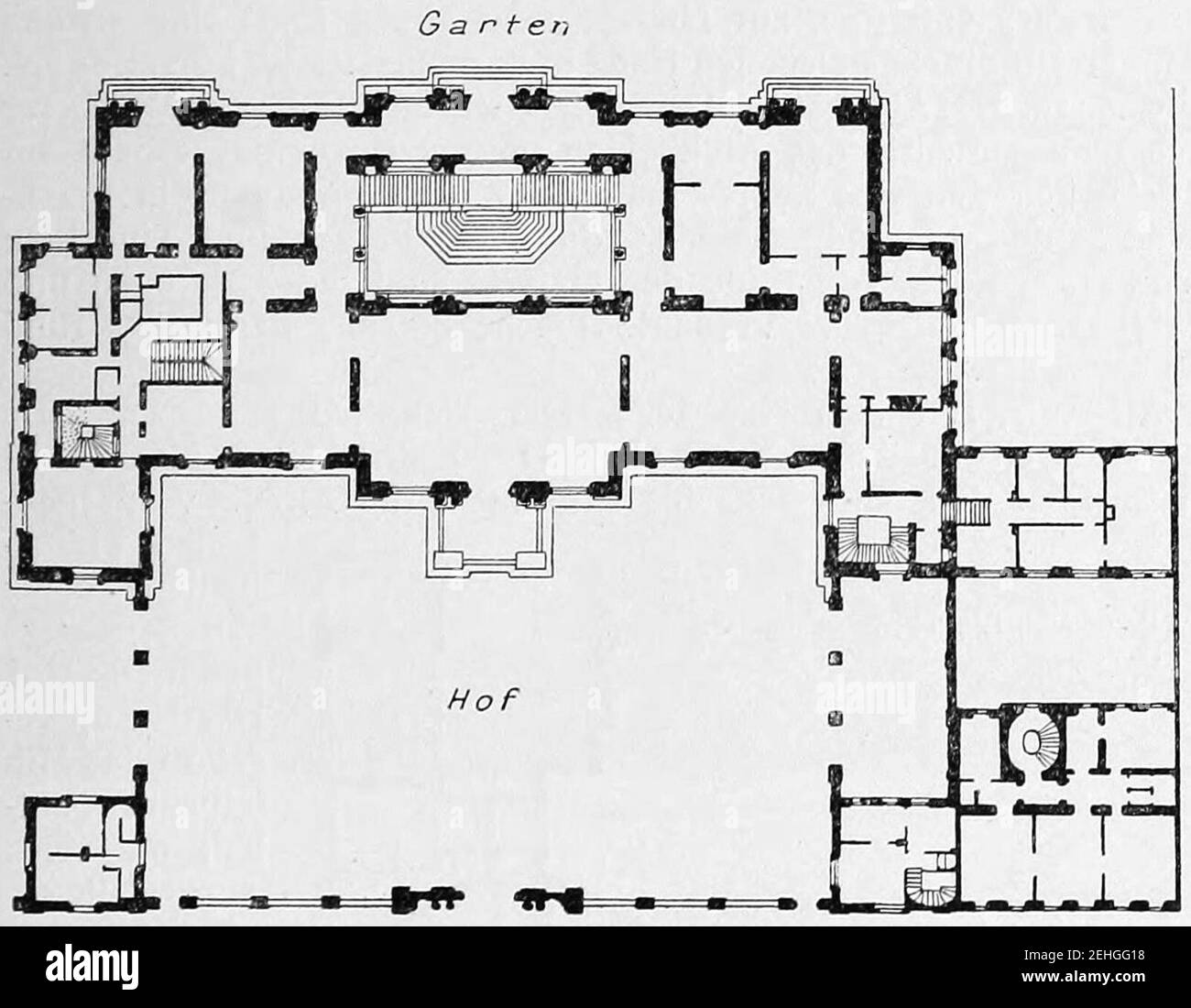 Palais Albert Rothschild first-floor plan - Kortz 1906 p397 (adjusted ...