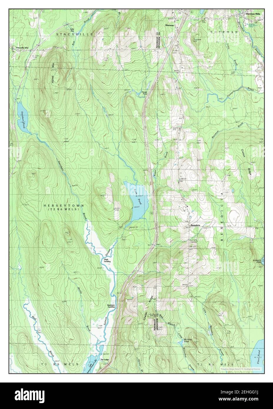 Benedicta, Maine, map 1989, 124000, United States of America by