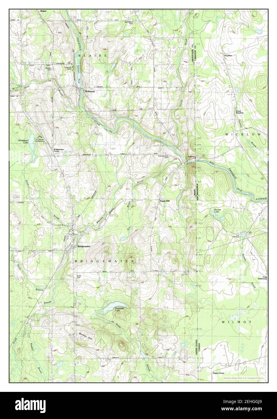 Bridgewater, Maine, map 1984, 124000, United States of America by