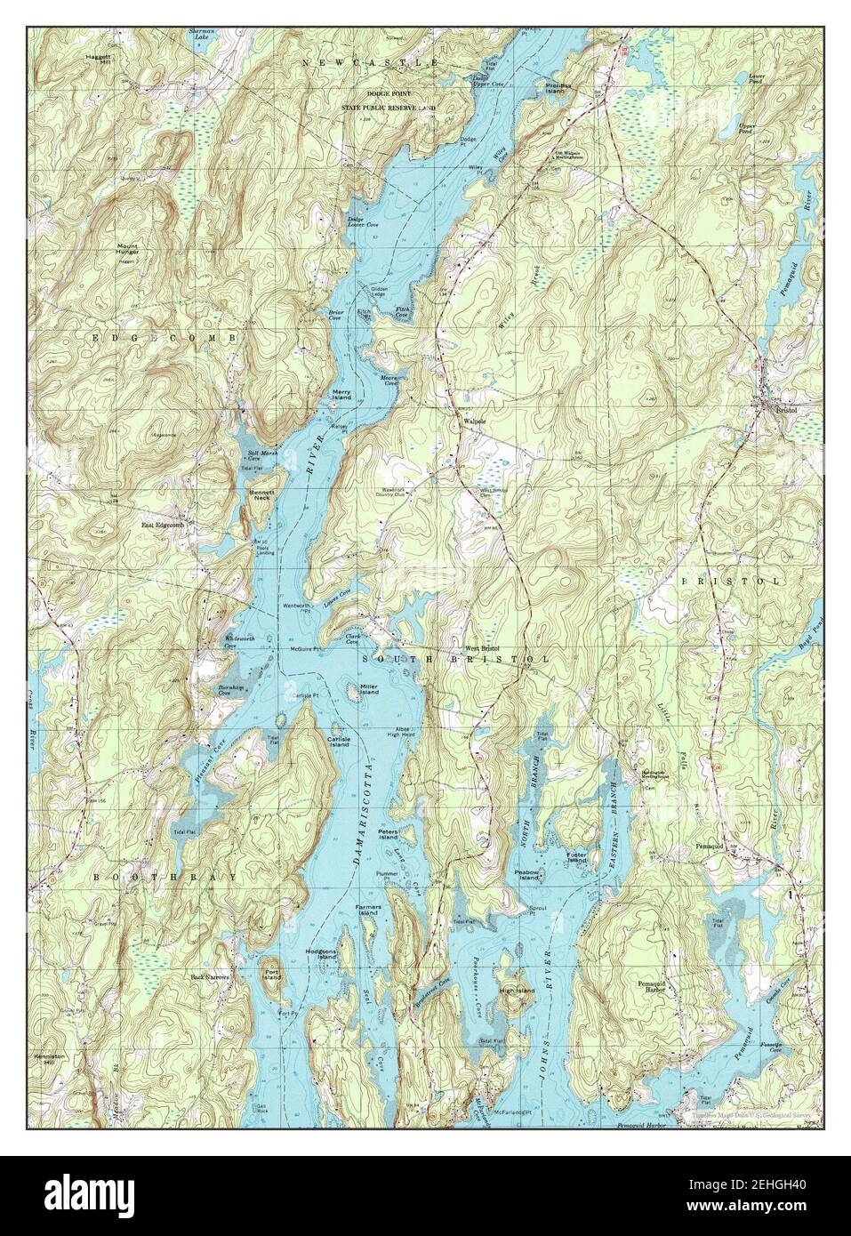 Bristol, Maine, map 2000, 124000, United States of America by Timeless