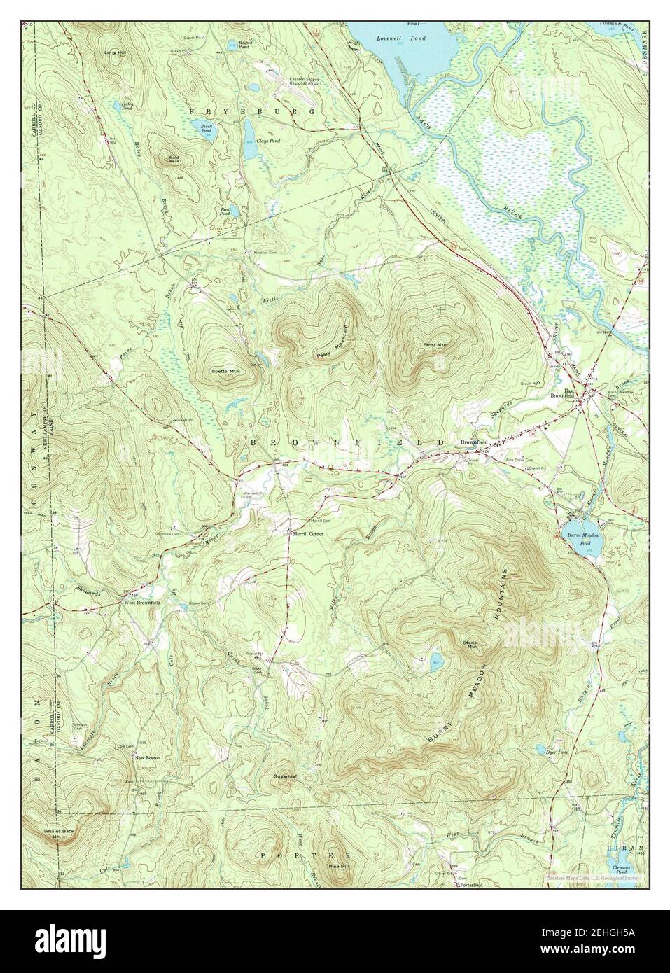 Brownfield, Maine, map 1964, 124000, United States of America by