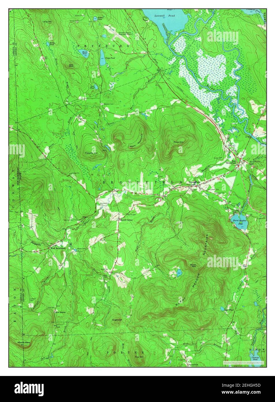 Brownfield, Maine, map 1964, 124000, United States of America by