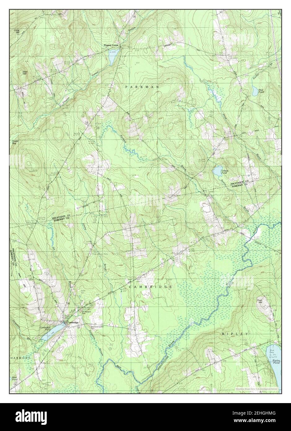 Cambridge, Maine, map 1984, 124000, United States of America by