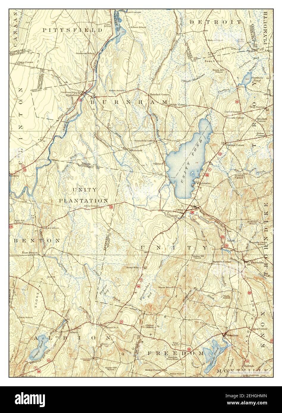 Burnham, Maine, map 1926, 162500, United States of America by Timeless