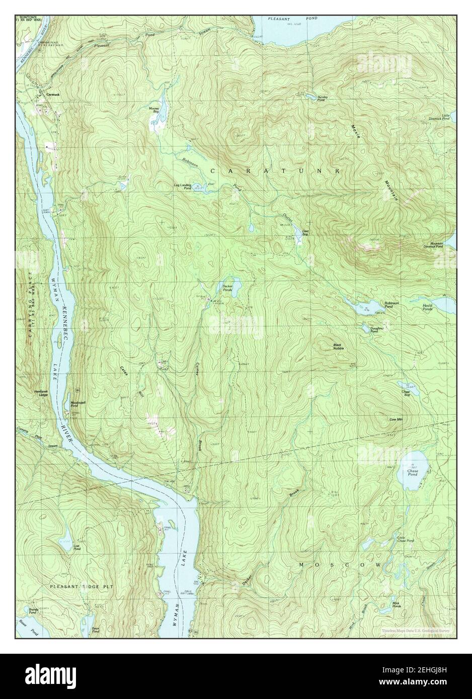 Caratunk, Maine, map 1989, 124000, United States of America by