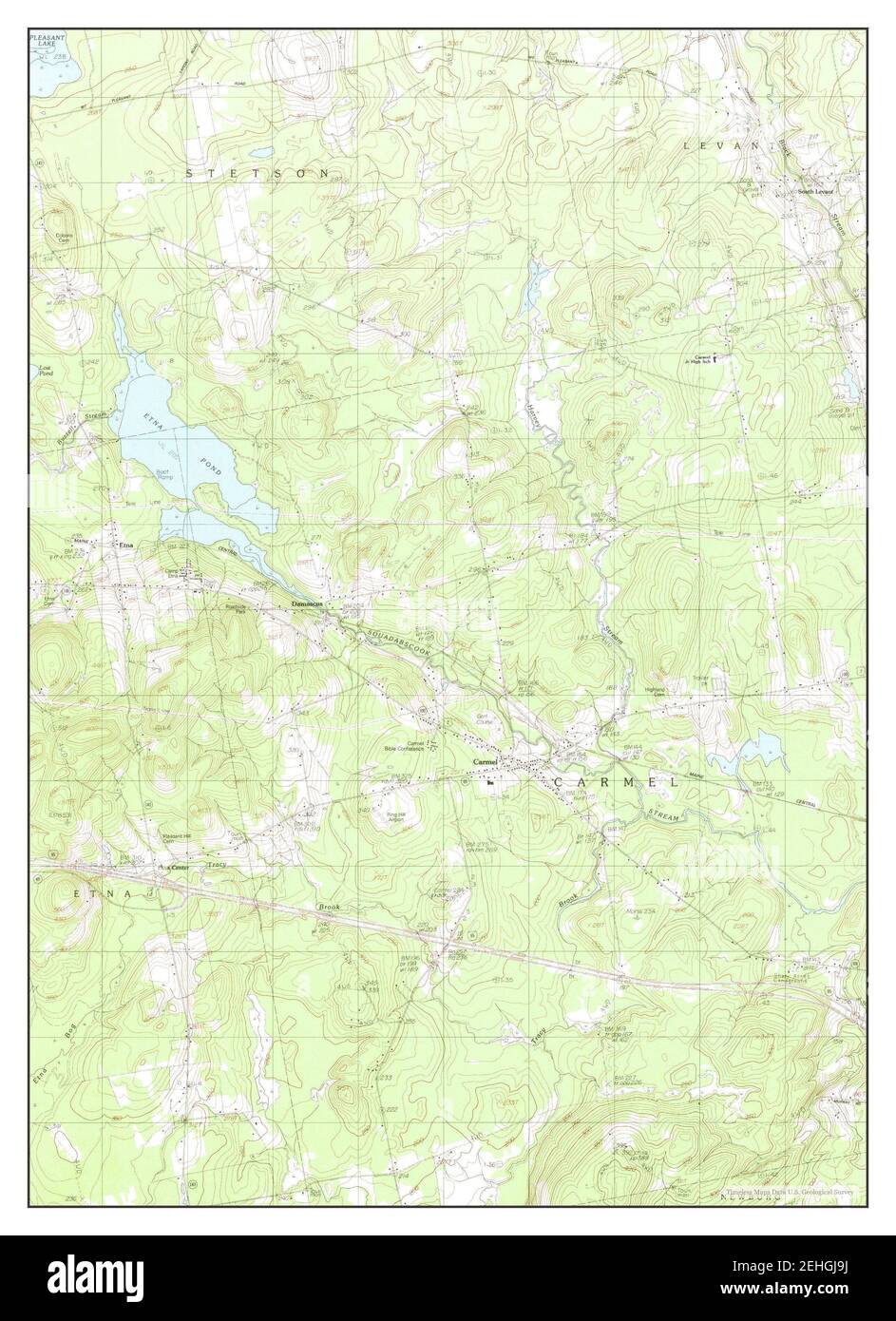 Carmel, Maine, map 1982, 124000, United States of America by Timeless