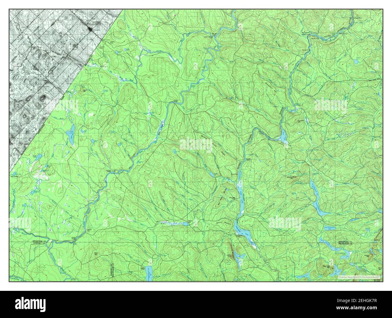 Clayton Lake, Maine, map 1993, 1100000, United States of America by