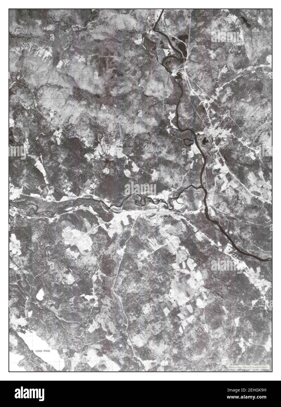 Cornish, Maine, map 1975, 124000, United States of America by Timeless