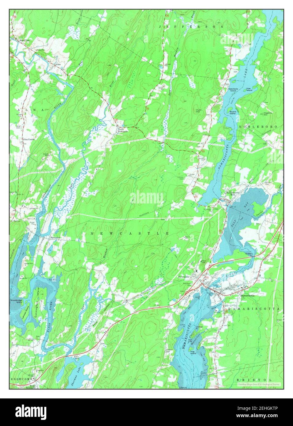 Map of damariscotta hires stock photography and images Alamy